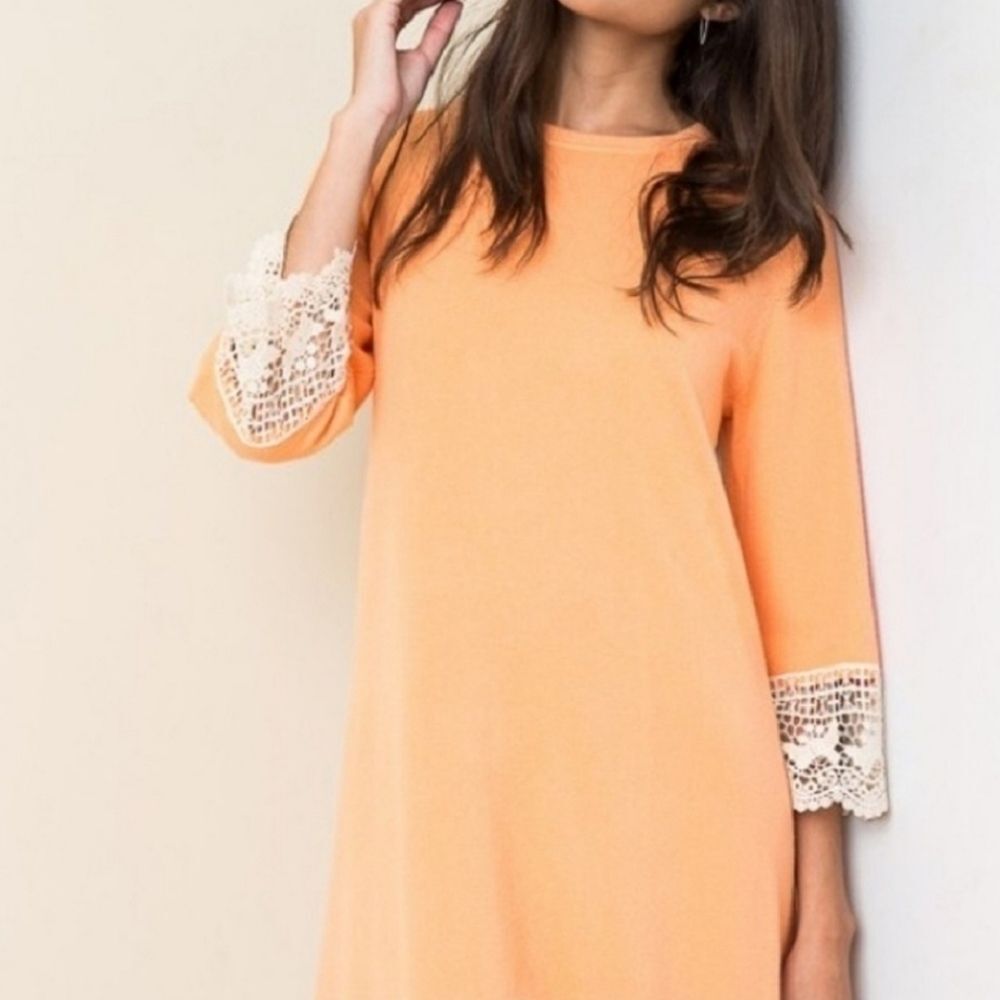 Hayden LA Crocheted Sleeve Sweater Dress Size Small - Picture 10 of 11